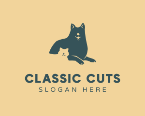 Silhouette Dog Cat logo design