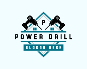 Drill Carpentry Maintenance logo design