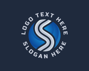 App - Modern Sphere Company Letter S logo design