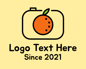 Shutter - Orange Fruit Camera logo design