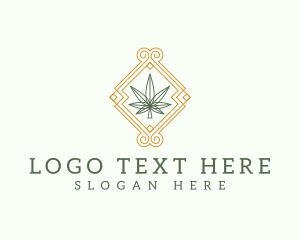 Weed Shop - Marijuana Weed Leaf logo design