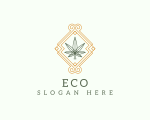 Weed Shop - Marijuana Weed Leaf logo design