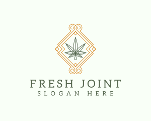 Joint - Marijuana Weed Leaf logo design