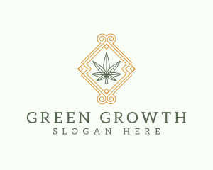 Marijuana Weed Leaf logo design