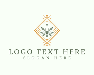 Vintage - Marijuana Weed Leaf logo design