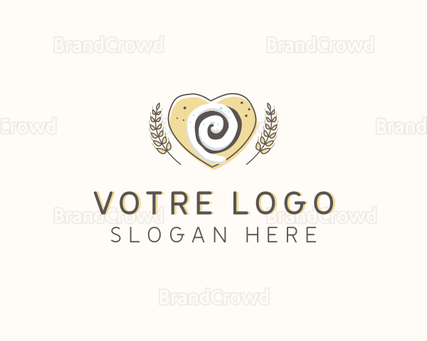 Heart Wheat Cookie Logo