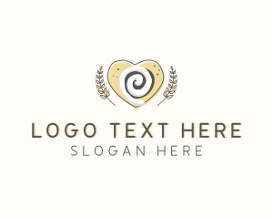 Confectionery - Heart Wheat Cookie logo design