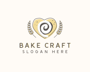 Heart Wheat Cookie logo design