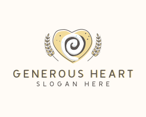 Heart Wheat Cookie logo design