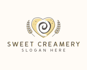 Heart Wheat Cookie logo design