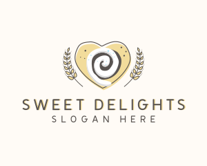 Heart Wheat Cookie logo design