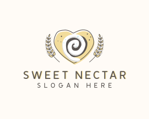 Heart Wheat Cookie logo design