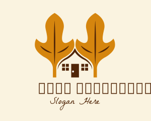 Autumn Leaf House  logo design