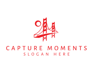 Destination - Golden Gate Bridge logo design