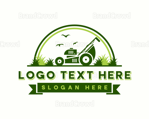 Landscaping  Grass Mower Logo