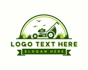 Bird - Landscaping  Grass Mower logo design