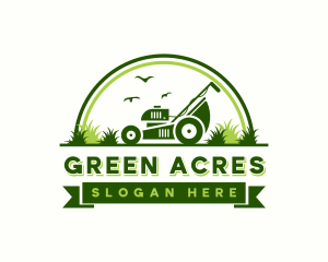 Grass - Landscaping  Grass Mower logo design