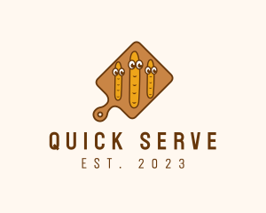 French Bread Serving Board logo design