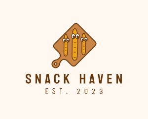 French Bread Serving Board logo design