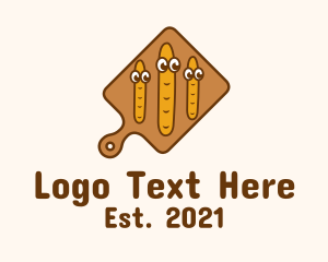Dough - French Bread Mascot logo design