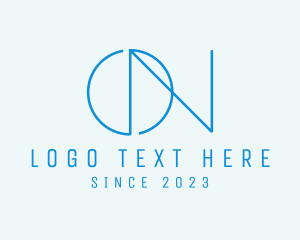 Letter Di - Simple Letter ON Monogram logo design