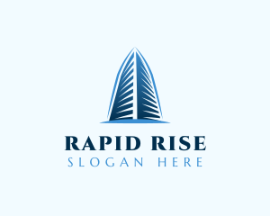 High Rise Building Realty logo design