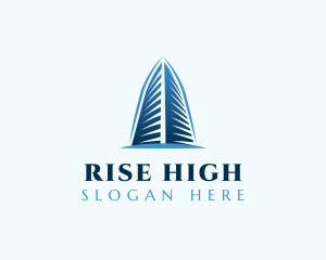 High Rise Building Realty logo design