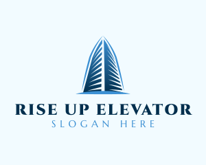 High Rise Building Realty logo design