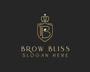 Crown Shield Letter B logo design