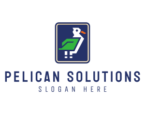 Pelican - Digital Albatross Bird logo design