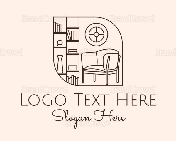Library Room Bookshelf Logo