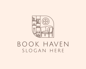 Library - Library Room Bookshelf logo design