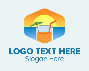 Outdoor - Summer Sunset Drink logo design