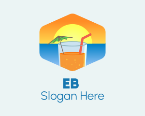 Water - Summer Sunset Drink logo design