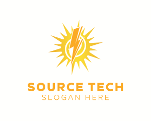 Source - Lightning Sun Power logo design