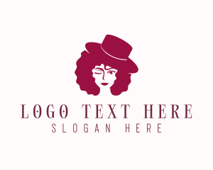 Curly - Afro Woman Lifestyle logo design