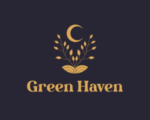 Night Moon Plant logo design