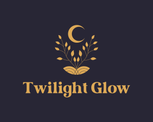 Twilight - Night Moon Plant logo design
