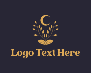 Twilight - Night Moon Plant logo design