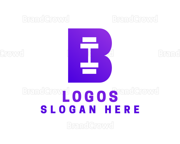 Violet Barbell B Logo