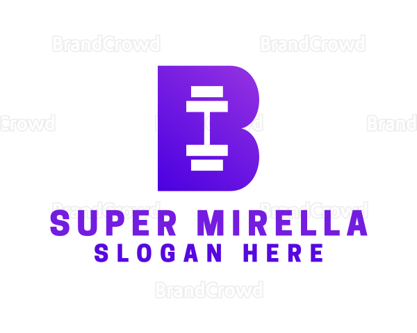 Violet Barbell B Logo