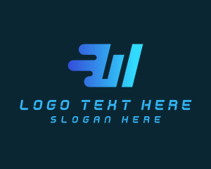 Futuristic - Tech Web Developer Letter W logo design