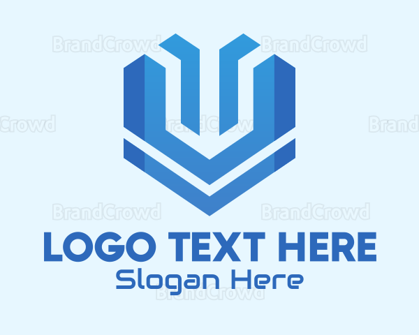 Digital Hexagon Shield Logo