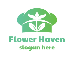 Green Flower Chef  logo design