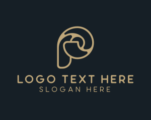 Vlogging - Camera Shutter Photography Letter P logo design