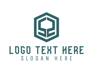 E Commerce - Business Hexagon Letter S logo design
