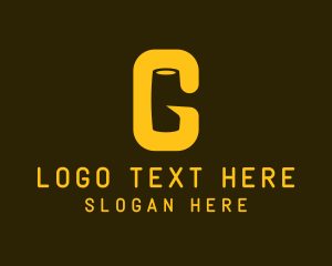 Repairman - Gold Mallet Letter G logo design