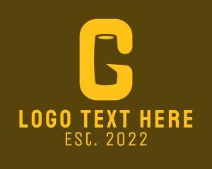 Roller - Gold Mallet Letter G logo design