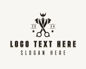 Suit - Scissor Grooming Hairstylist logo design