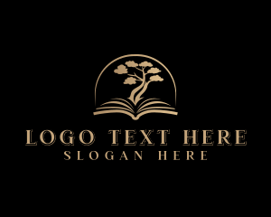 Tree - Book Tree  Wisdom logo design